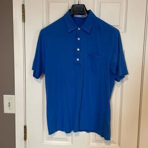 Criquet Pima Men’s Golf Polo Blue Medium